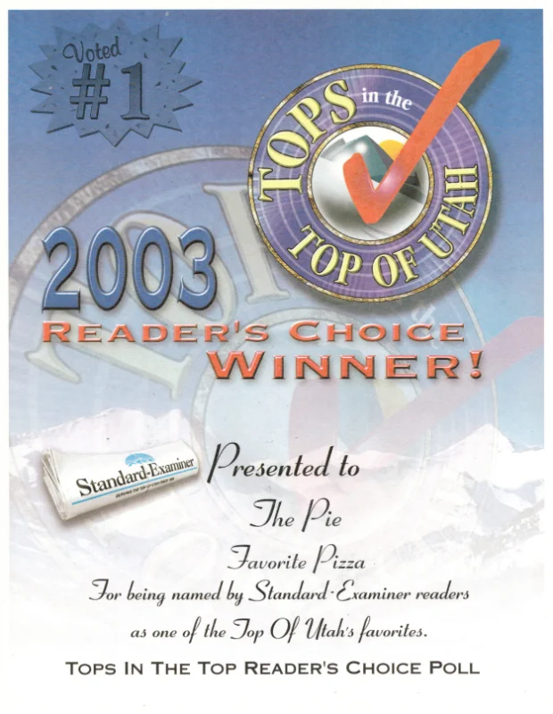 Standard Examiner Best Pizza &mdash; 2003